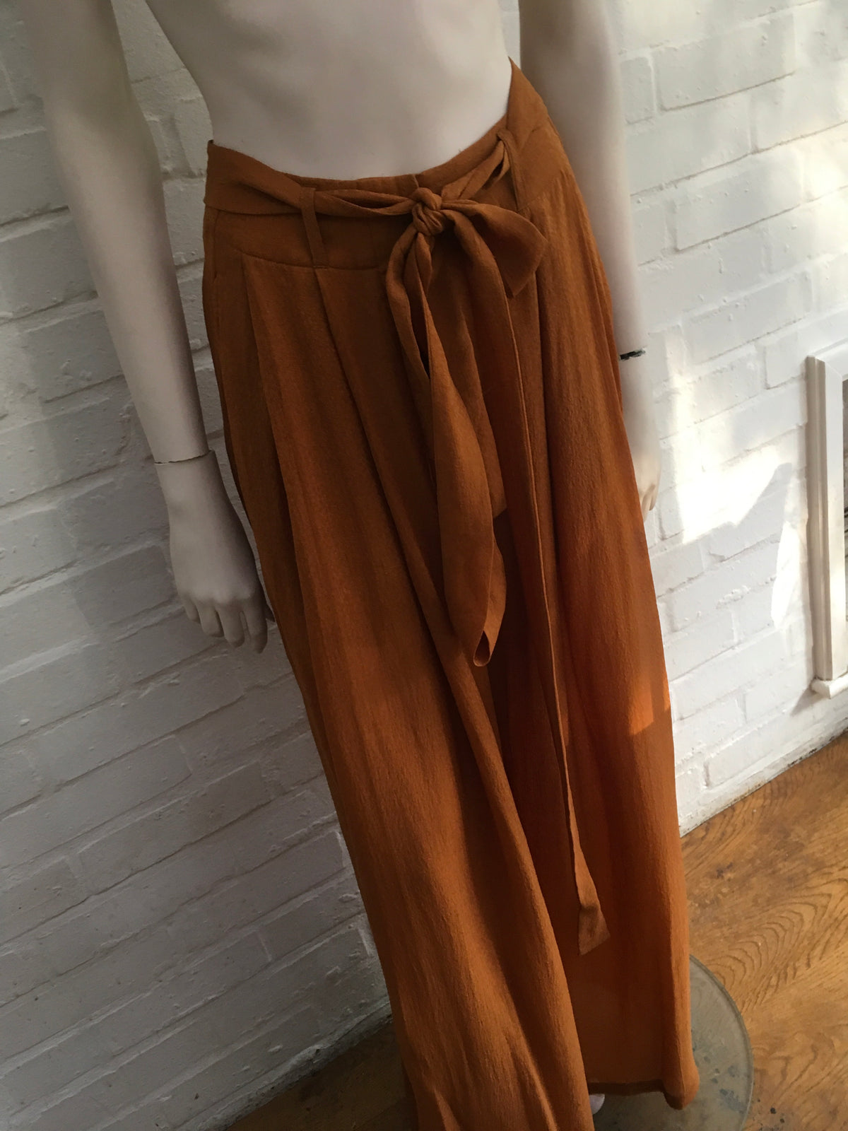 Jasmine Di Milo Rust Brown Wide Leg Pants Trousers  Ladies