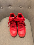 Alexander McQueen Red Leather Oversized Runners Trainers Sneakers Size 37 ladies