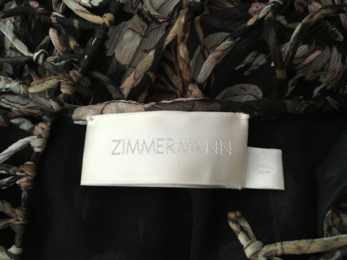ZIMMERMANN gossamer lattice drawn silk dress Ladies