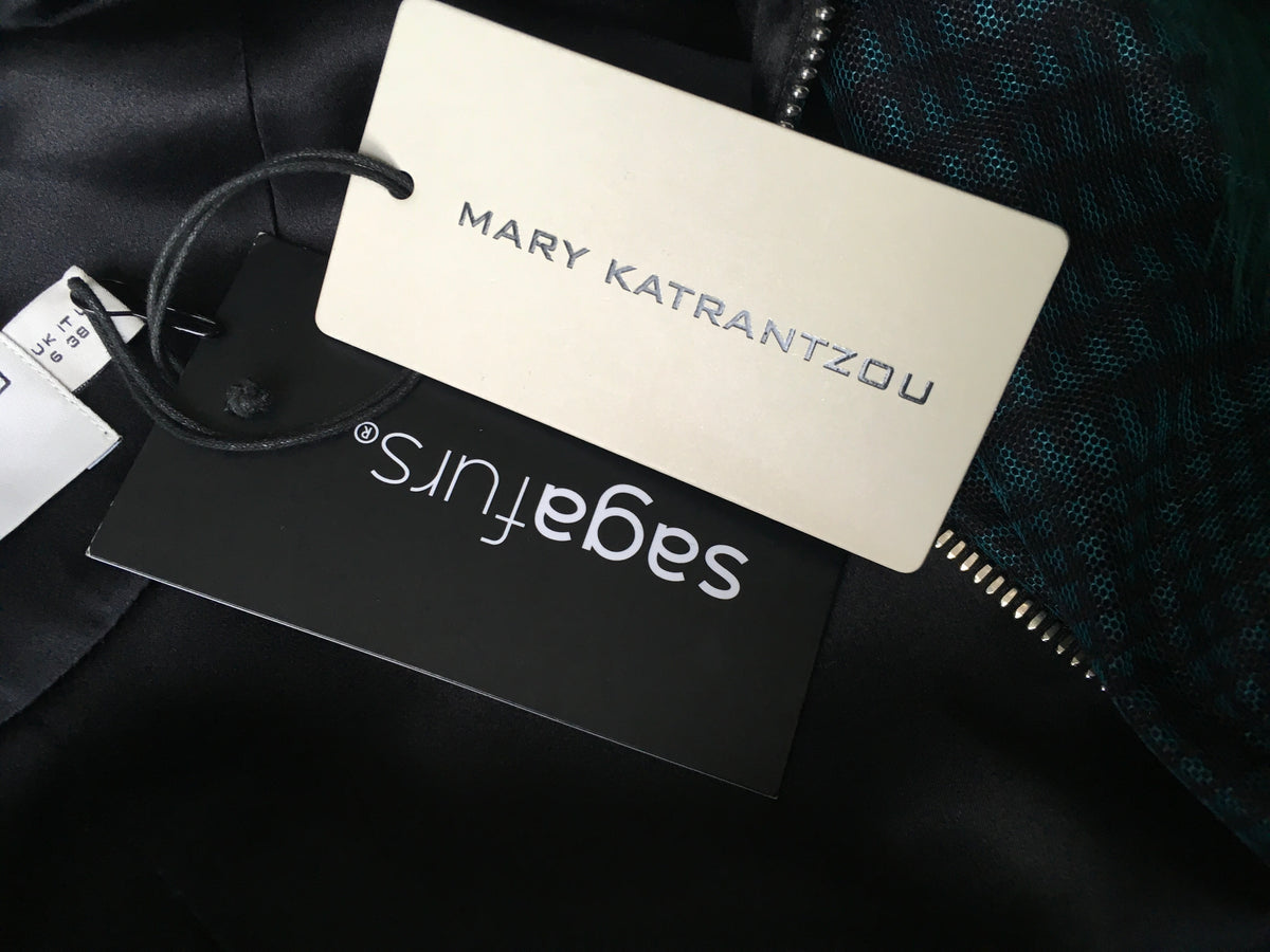 MARY KATRANTZOU Lodger saga fox fur sleeve tulle and wool jacket  Ladies