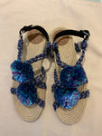 The Most Amazing Bimba Y Lola Blue Strings New Other Pom Poms Flats Sandals 39 ladies