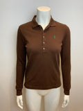 RALPH LAUREN POLO BROWN TOP T-SHIRT SIZE M MEDIUM ladies