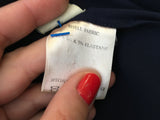 Jasmine di Milo Navy Blue Silk Button Down Dress Size UK 8 US 4 S Small Ladies