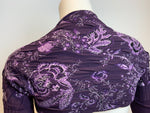 Sheso Purple Floral Knit Bolero Sleeves Cardigan Size XS ladies