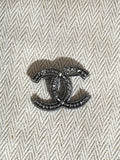 CHANEL 2015 Collection Silver Metal Brooch CC Pin Dubai Moonlight 15C Ladies