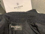 £2,940 SOLD OUT Balmain double breasted tweed black blazer jacket. F 40 UK 12 ladies