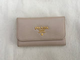 PRADA Saffiano Leather 6 Key Holder Wallet Keyholder Ladies