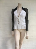 Maria Grazia Severi Blazer Sheer Sleeves Size I 42 Ladies