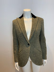 Lauren Ralph Lauren chevron velvet collar blazer in wool Size US 8 UK 12 L large ladies