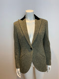 Lauren Ralph Lauren chevron velvet collar blazer in wool Size US 8 UK 12 L large ladies