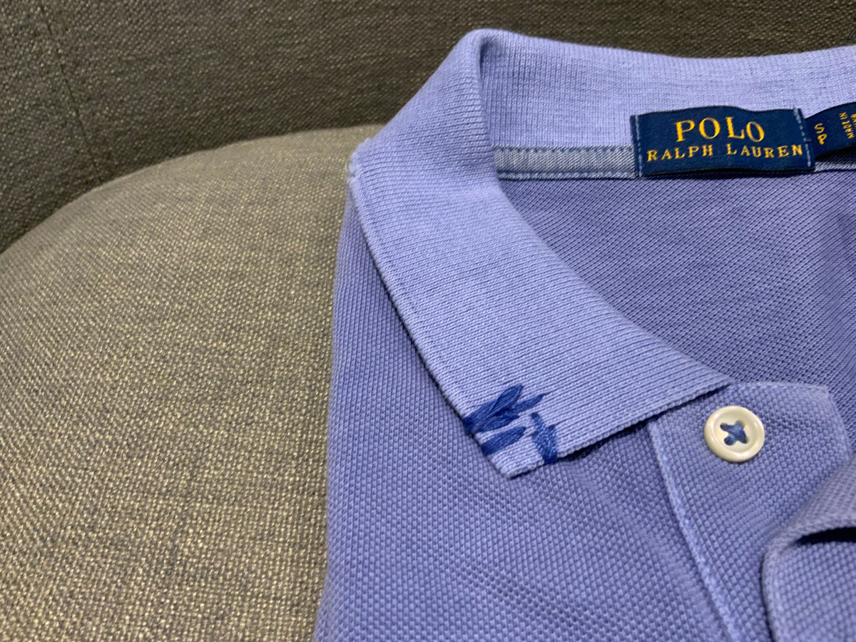 Polo Ralph Lauren Classic Fit Lake Blue Distressed Polo T shirt Size S/P Small men