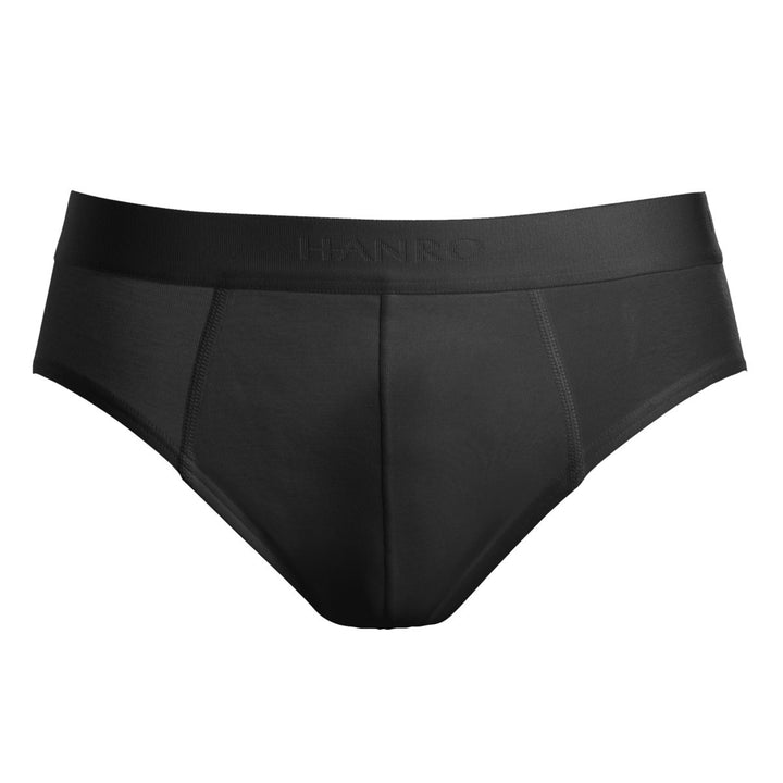 HANRO OF SWITZERLAND Cotton Essentials Brief Underwear - BLACK (3073) SIZE L LARGE MEN