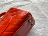 CHANEL Runaway Stitched Chevron Coco Handle Mini Bag Handbag ladies