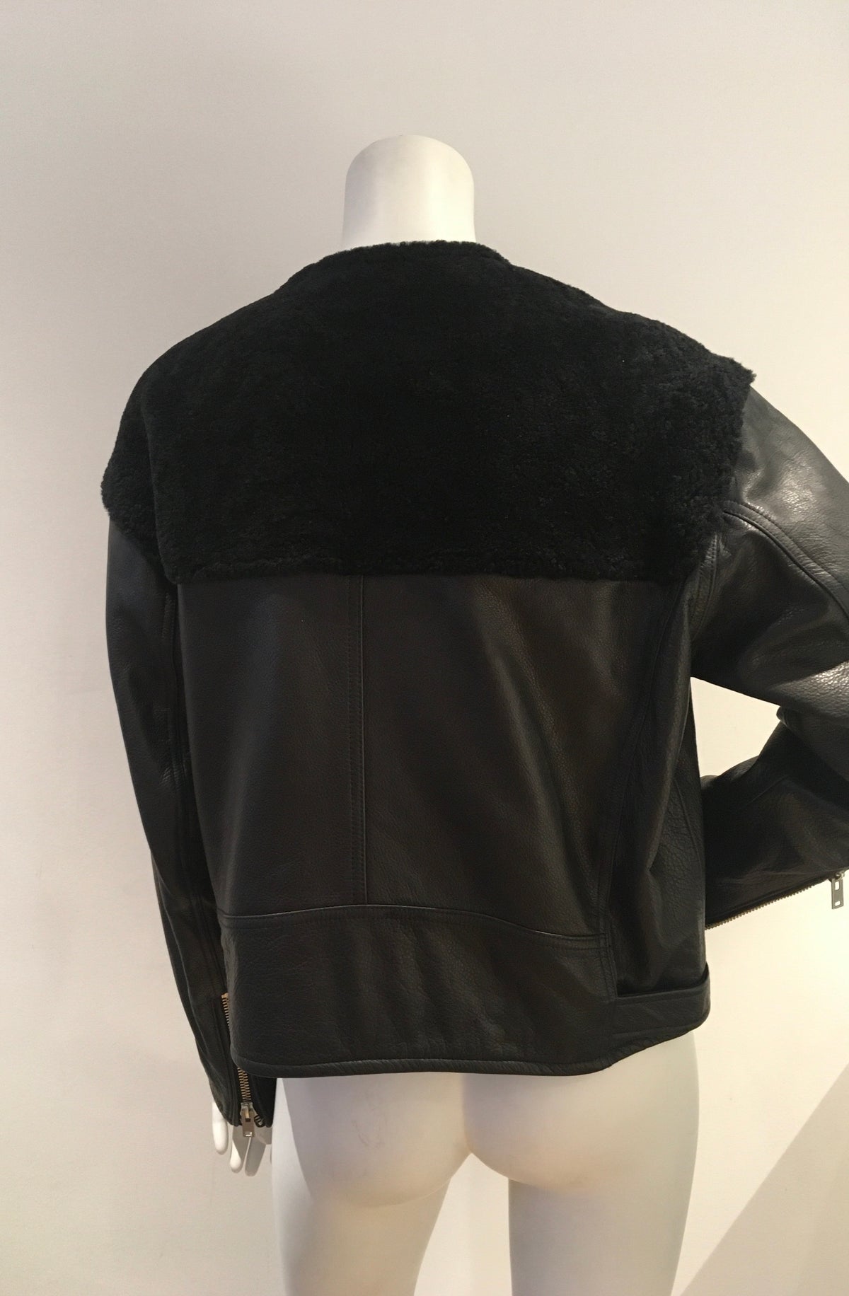 IRO Ever Shearling Leather Jacket Size F 38 UK 10 US 6 SEEN ON ALL CELEBRITIES ladies
