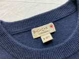 BOCK COPENHAGEN KIDS blue cotton wool blend knit jumper 9-10 years Boys Children