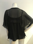 Talie nk silk lace trim tunic Size F 40 UK 12 US 8