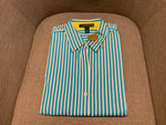 LAUREN RALPH LAUREN White Green Shirt Size M Medium ladies