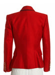 SOLD OUT Balmain double breasted red silk blend blazer jacket F 40 UK 12 ladies