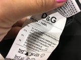 Dolce & Gabbana D&G satin velvet trim straight-leg pants I 40 UK 8 US 4 S ladies
