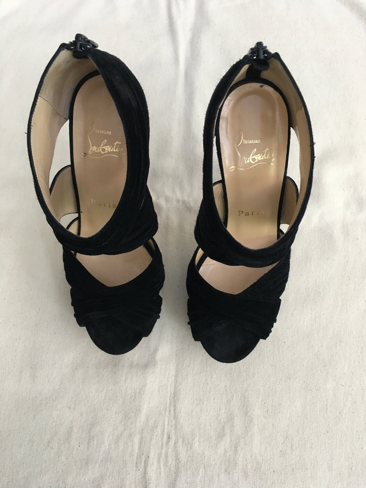 Christian Louboutin Bandra Suede Sandals Shoes 36 US 6 UK 3 ladies
