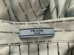 Prada shoulder straps pongé silk shirt logo print Size I 40 UK 8 US 4 ladies