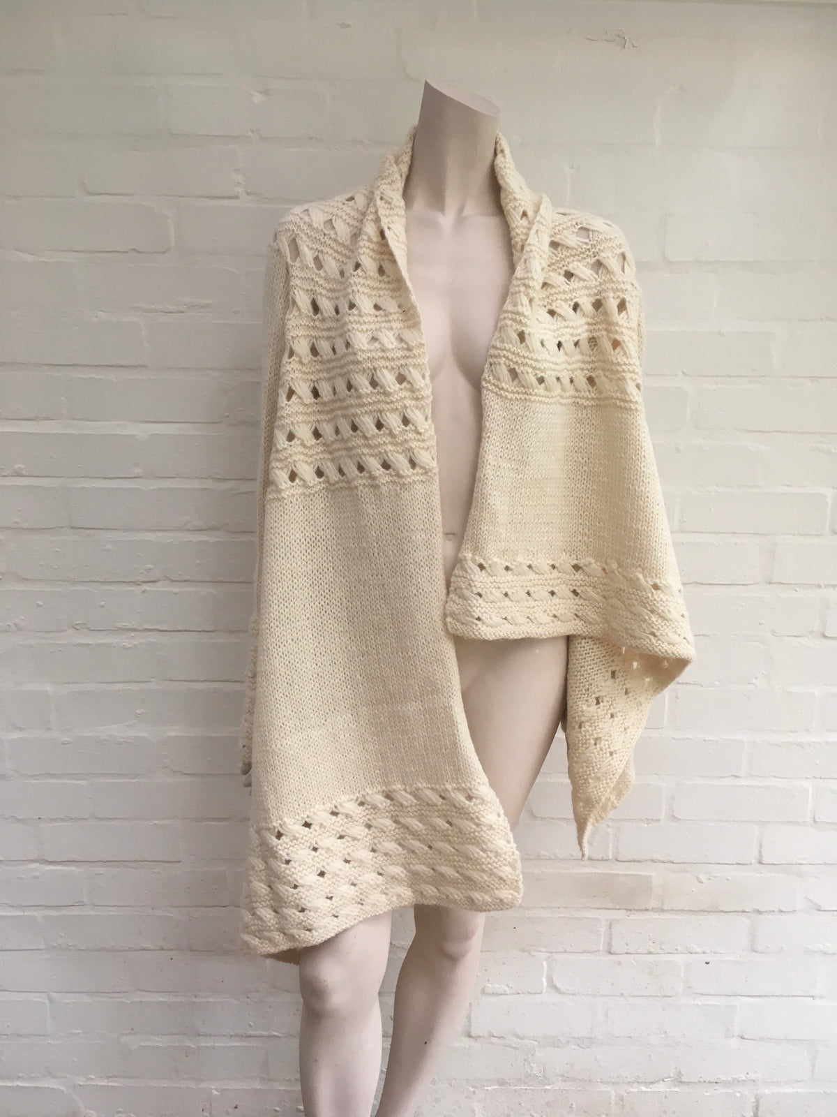 DKNY Pure Wool & Alpaca Knit Open Front Cardigan Ladies