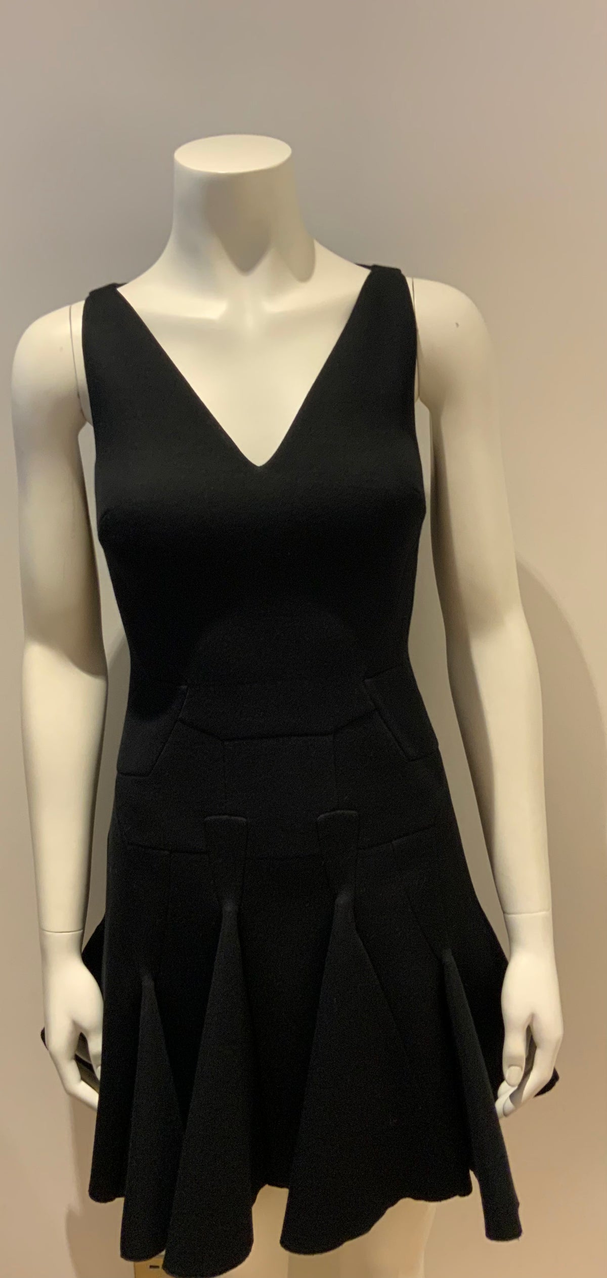 Antonio Berardi LBD little black Fit & flare dress SIZE I 38 US 2 UK 6 XS ladies