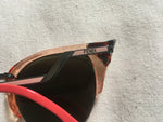 Fendi Iridia FF0041/S orange crystal cat eye polarized frame sunglasses ladies