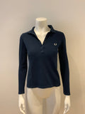 Fred Perry Long Sleeves Polo Top Size M medium ladies