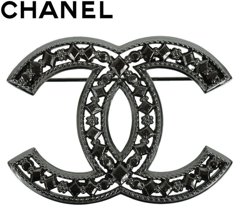 CHANEL 2015 Collection Silver Metal Brooch CC Pin Dubai Moonlight 15C –  Afashionistastore