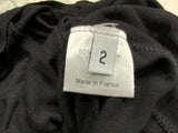 Alexandre Vauthier Black Gold metal insert t shirt dress Size 2 M medium LADIES
