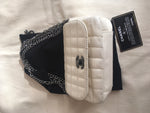 Chanel White Square Quilted Leather Mini Flap Handbag Multi Chain Bag Rare Ladies