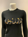 KAREN MILLEN sequin embellished cashmere and wool sweater jumper Size XS. ladies