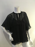 Talie nk silk lace trim tunic Size F 40 UK 12 US 8