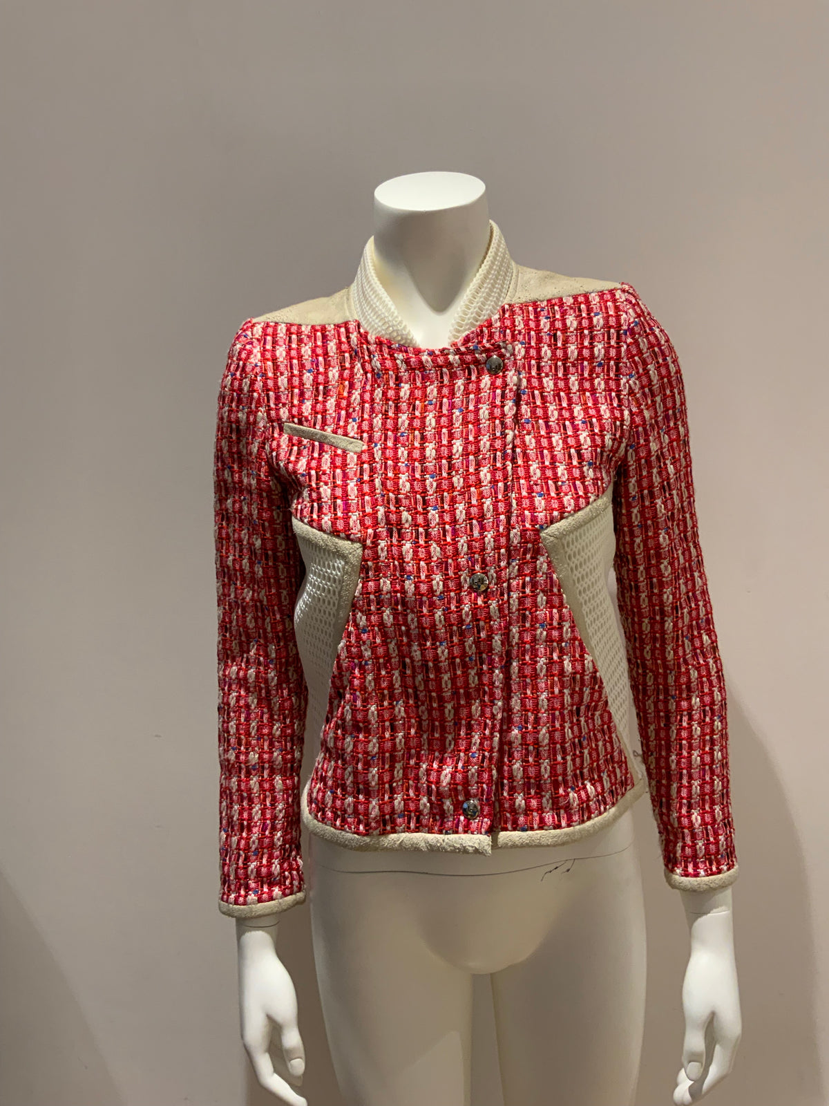 IRO Aubrey Tweed Biker Jacket Size F 38 UK 10 US 6 SEEN ON ALL CELEBRITIES ladies