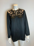 JASMINE DI MILO RUNAWAY SILK LASER CUT BLOUSE SIZE UK 14 US 10 EU 42 ladies