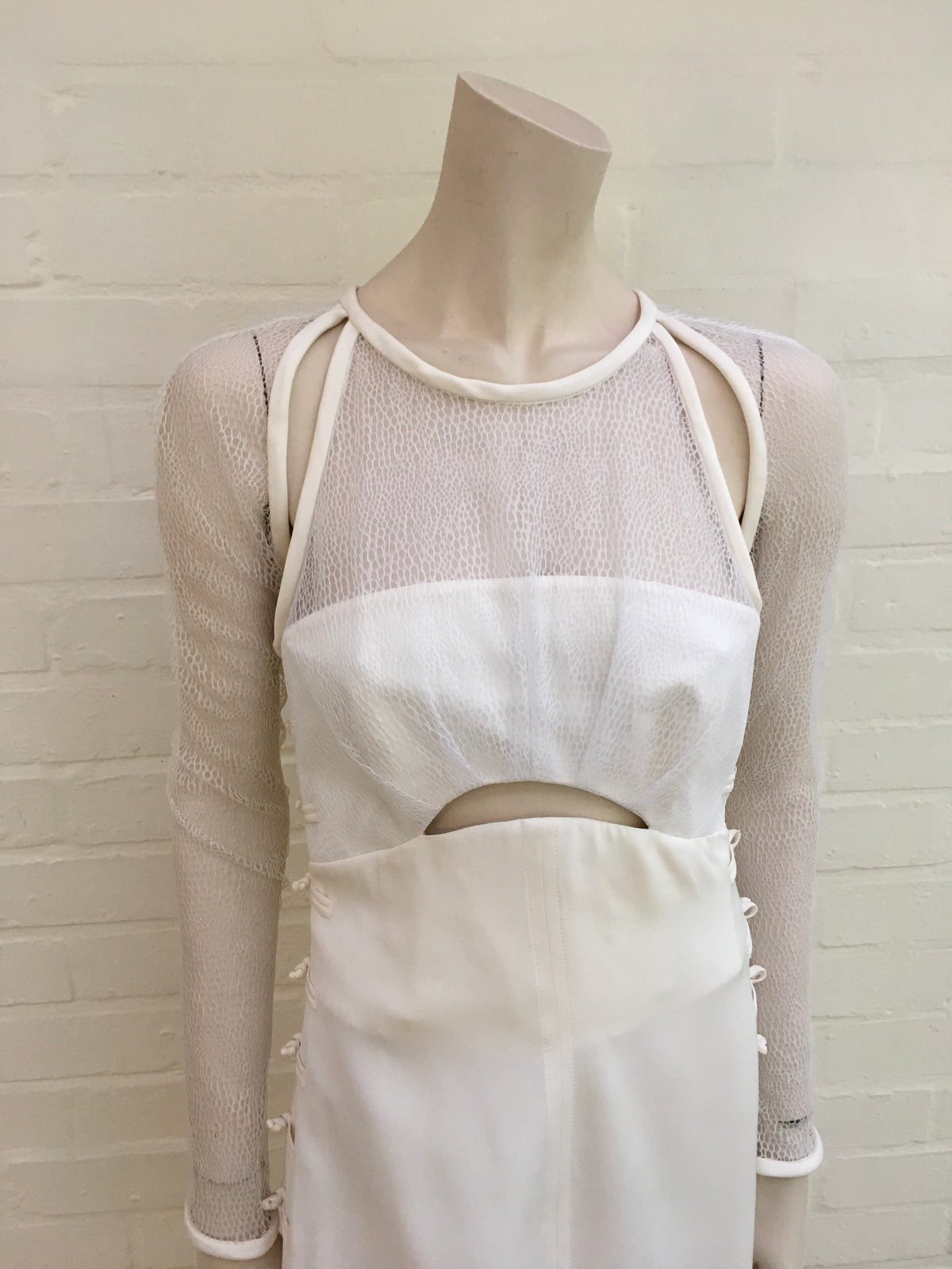 Emilio Pucci MOST WANTED White Silk Blend Lace Dress Ladies