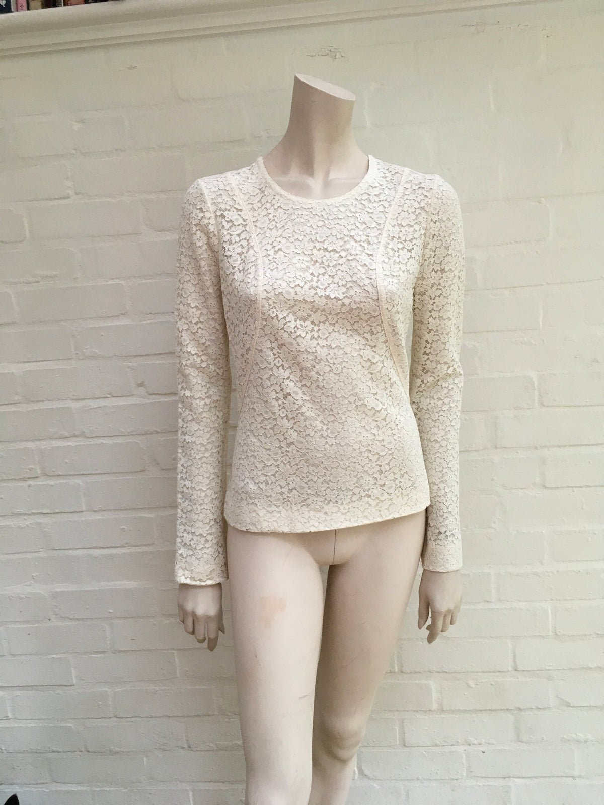 Chloé Chloe lace blouse shirt top Size F 38 UK 10 US 6 Ladies