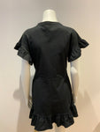 COS ruffle trim little black dress shift dress Size UK 8 US 4 S Small ladies