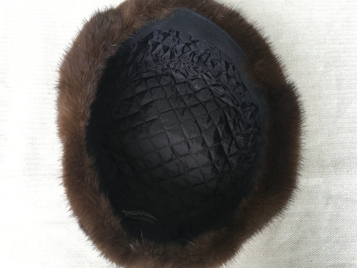 Bergdorf Goodman trapper Ushanka Russian Hat Men's brown mink fur suede Men