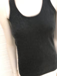 Donna Karan Cashmere Knit Runaway Knit Tank Top Size P Petite XXS ladies