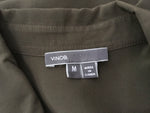 VINCE Women's Military Style Epaulettes Silk Shirt Top Blouse Size M medium Ladies