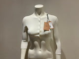 Azzedine Alaïa Women's White Cropped Stretch-knit Cardigan SizeF 36 ladies