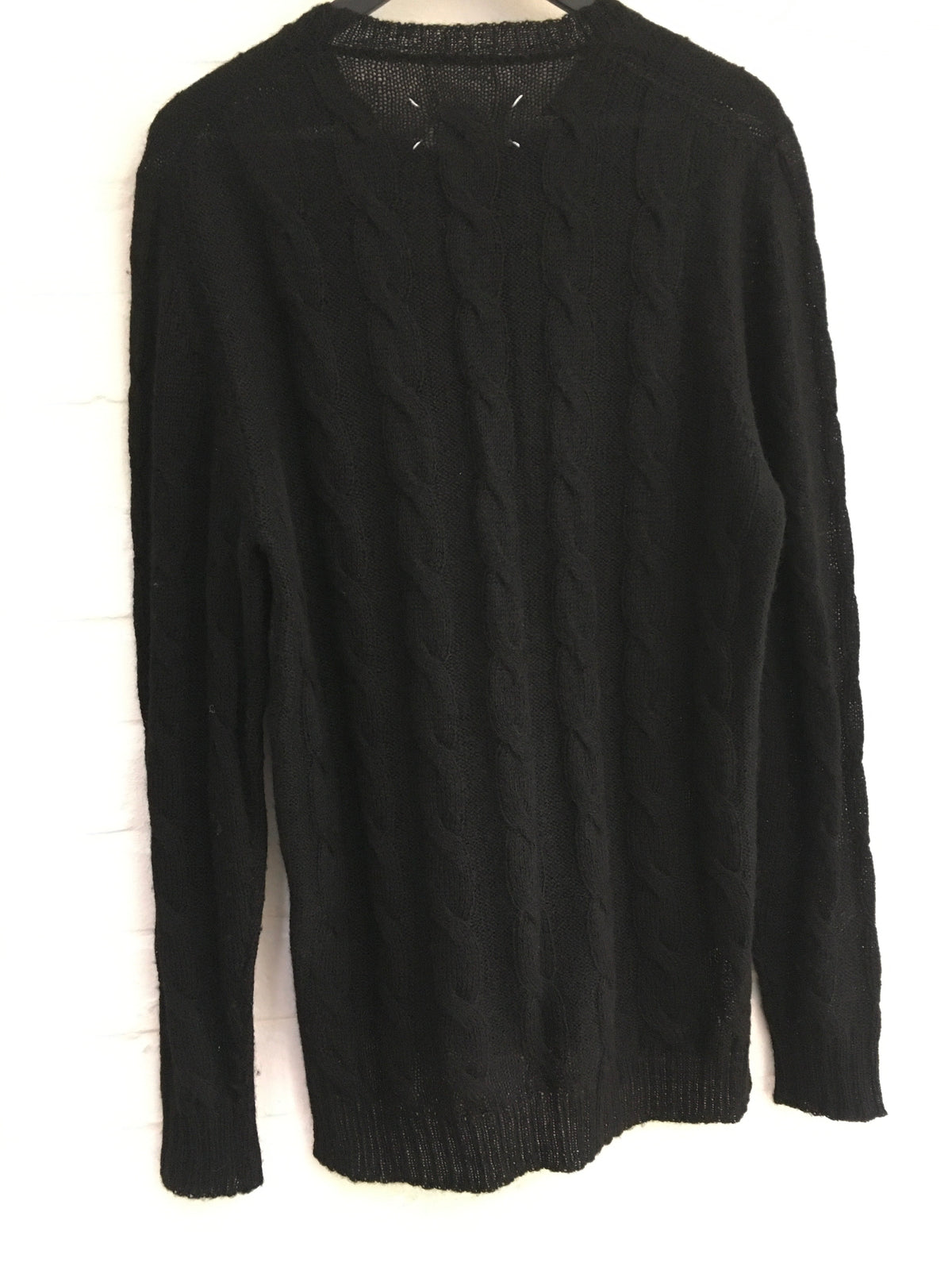 MAISON MARTIN MARGIELA WOOL & ALPACA THIN CABLE KNIT JUMPER SWEATER L LARGE men