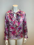 Paul & Joe Silk Ruffle Printed Blouse Top Size 3 UK 12 US 8 L large ladies