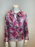 Paul & Joe Silk Ruffle Printed Blouse Top Size 3 UK 12 US 8 L large ladies