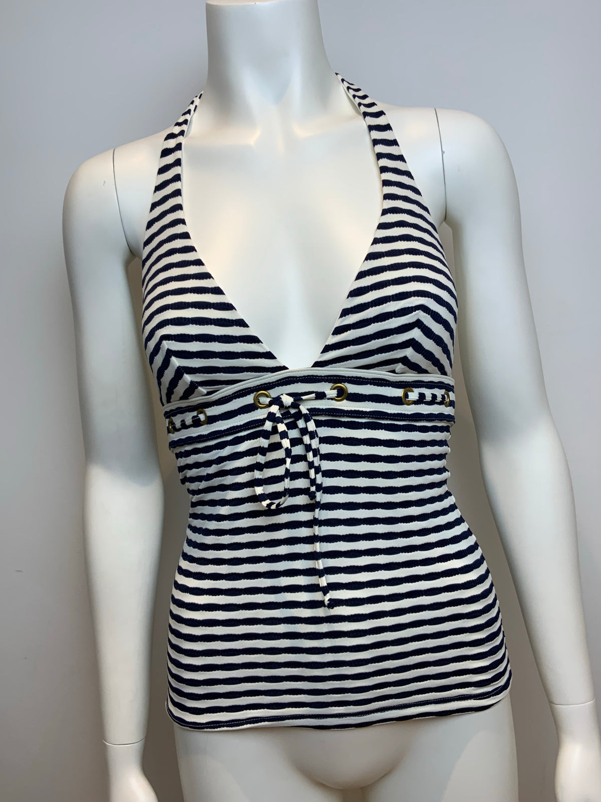 ELIZABETH HURLEY Beach Striped Tank Top Size S small ladies