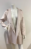 Selected Femme Oversized Pale pink wool cashmere coat Size F 34 XS ladies