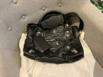 Balenciaga Leather Giant 21 Silver Hardware City Black Bag Handbag MOST WANTED Ladies