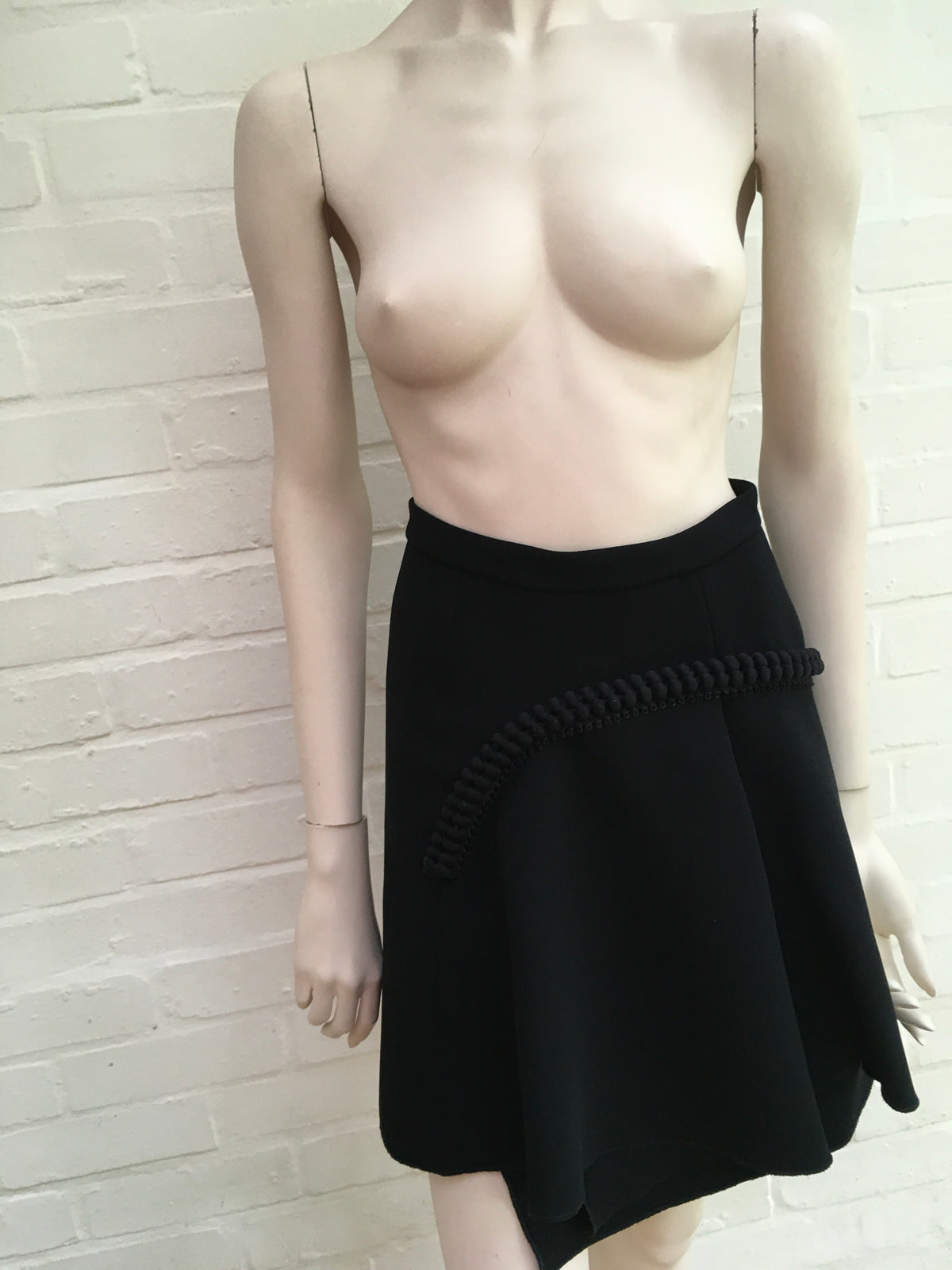 CARVEN ASYMMETRIC BLACK EMBELLISHED SKIRT SIZE F 34 ladies